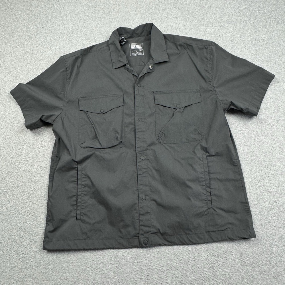 American Eagle AE Venture Out Lightweight Shirt Jacket Men's Large Snap Up Soft